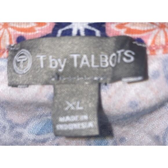 T by Talbots Pink BlueDress Soft Cotton Stretch Women's XL - Picture 7 of 8